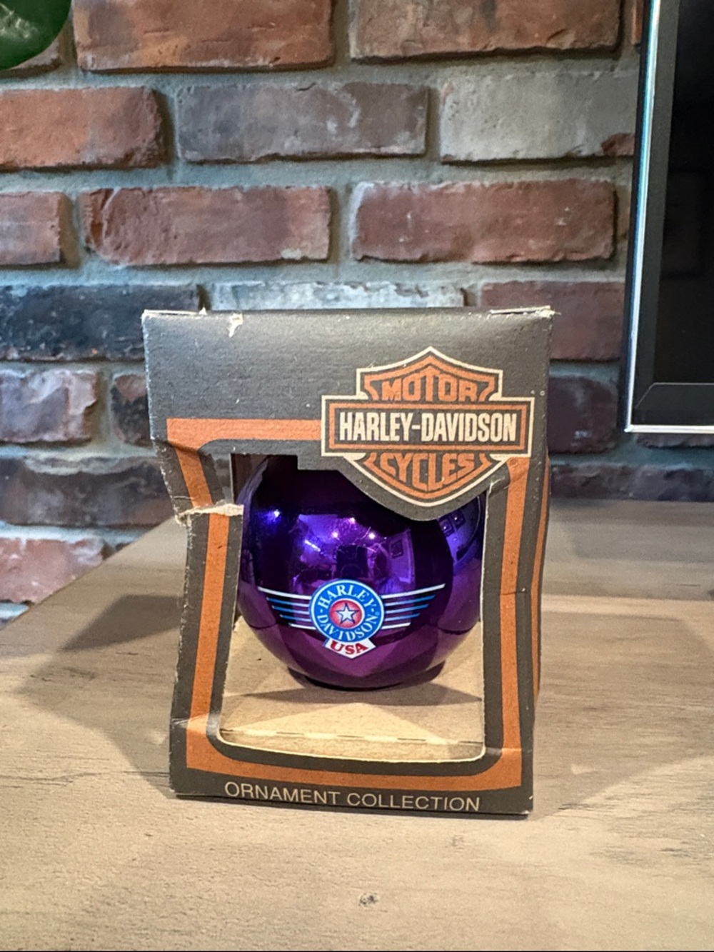 Vintage Harley-Davidson Purple Holiday Ornament